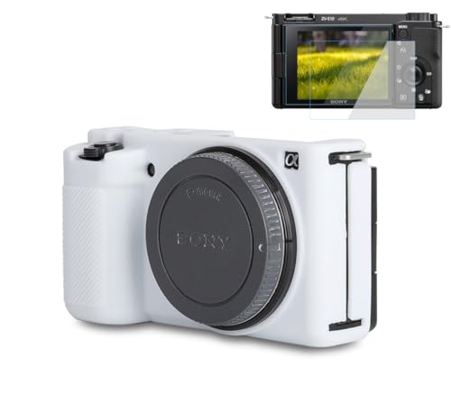 Funda de silicona blanca para cámara Sony ZV-E10