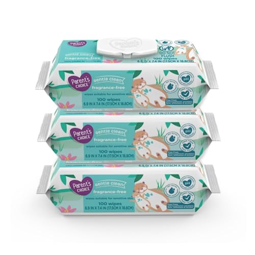 Premium Fragrance Free Baby Wipes, Soft, Thick & Suitable for Sensitive Skin, 300 Count, Hypoallergenic | 99% Water | pH Balanced | Alcohol Free | Paraben Free | Phenoxyethanol Free | Phthalates Free | Dye Free