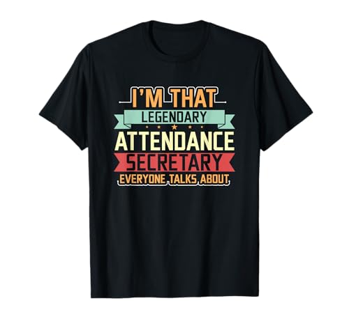School Attendance Clerk Back To School Attendance Secretary T-Shirt