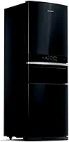 Geladeira Brastemp Inverse 3 Frost Free 419 litros cor Preta com Freeze Control Pro BRY59CE 220V