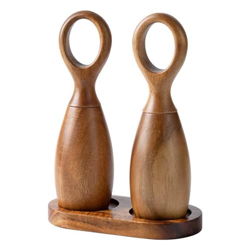 Molinillo manual de madera maciza con diseño elegante para entusiastas de los chefs caseros