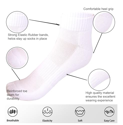 Image of Women Cotton Ankle Socks Soft Comfortable Durable Breathable Reinforced Double Layer Cushioned