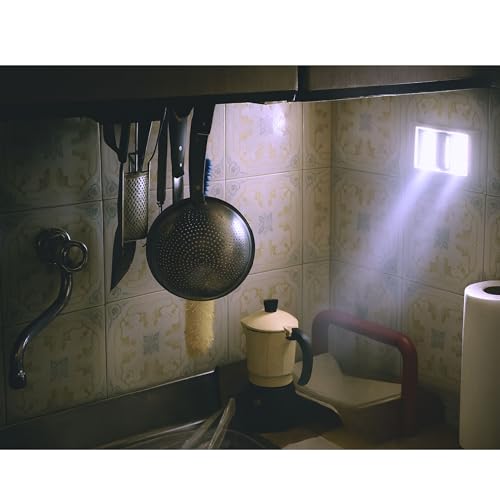 Aplique LED con interruptor integrado y funcionamiento independiente a pilas AAA en pack de 12 6