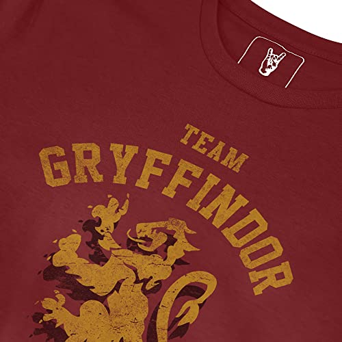 Image of Free Authority Harry Potter Printed Regular Fit Maroon Cotton Men's T-Shirt