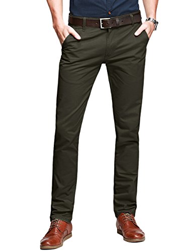 Image of Match Mens Regular-Fit Casual Flat Front Chino Pants
