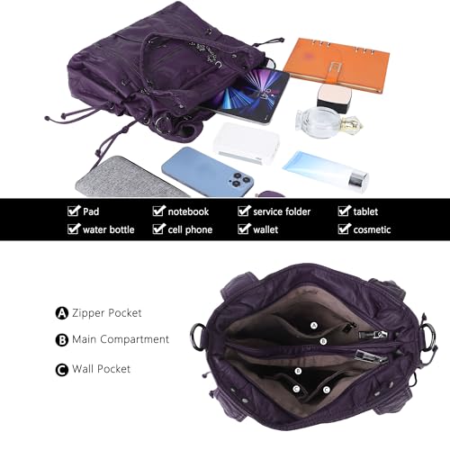 Image of Angel Kiss Hobo Bags for Women Fashion Shoulder Bag Ladies Purses and Handbags Roomy Tote Bags Purse with Crossbody Strap