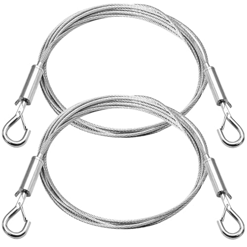 Image of 2 Pack Adjustable Picture Hanging Wire Kit, 1m x1.5mm Heavy Duty Mirror Frame Hanging Kit Stainless Steel Wire Rope, Supports Up to 66lbs for Hanging Pictures Artwork