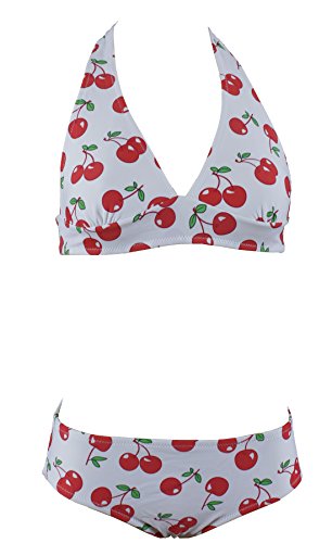 Bikini Cerises Aloha-Beachwear A7013 rockabilly multicolore S pour femme