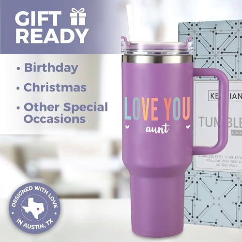 Aunt-Tumbler-40oz-Best-Aunt-Ever-Gifts-Thoughtful-Auntie-Mugs-from-Niece-and-Nephew-Unique-Presents-for-Her-Ideal-for-Birthday-Mothers-Day-Christmas-Gift-Ready Aunt Tumbler 40oz Best Aunt Ever Gifts Thoughtful Auntie Mugs from Niece and Nephew Unique Presents for Her Ideal for Birthday Mothers Day Christmas Gift Ready