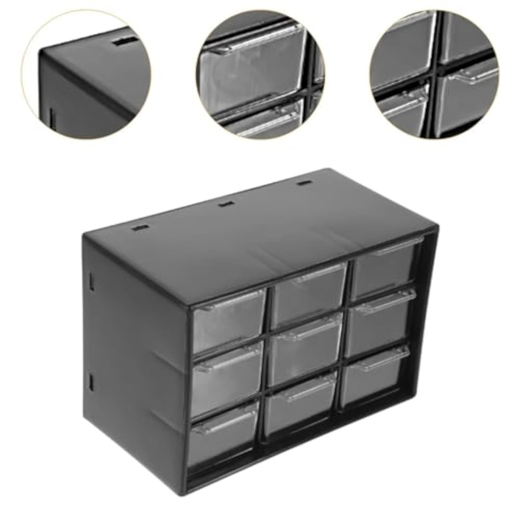 Desktop Storage Box with Clear Drawers