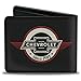 Buckle-Down mens Buckle-down Pu Bifold - Retro Chevy Bowtie Since 1911 Black/Red/Ivory Wallet, Multicolor, 4.0 x 3.5 US