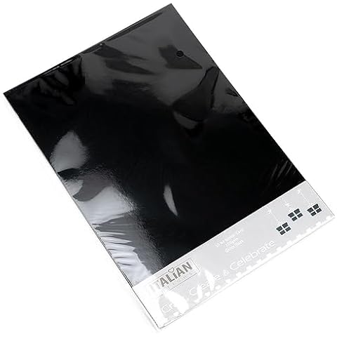 Italian Options A4 Gloss Black Mirror Card Cover