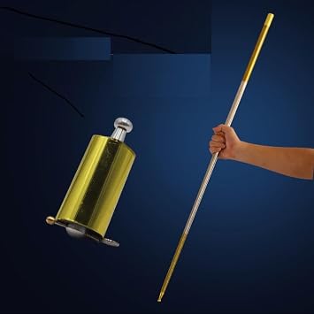 Mnyixsi Magic Staff Metal Appearing Cane Metal Appearing Cane Magician Wand Retractable Collapsible for Professional Magician Stage Close- up Magician Tricks Accessories