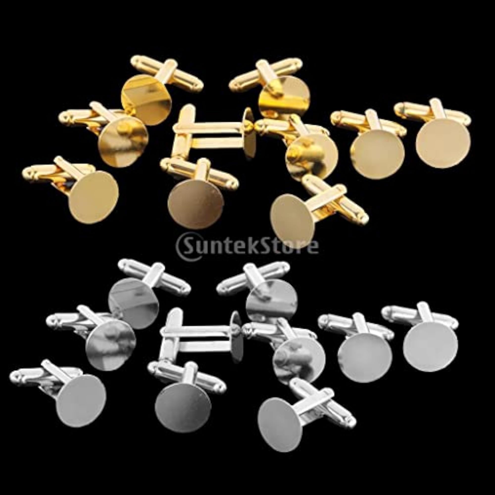 10 Pieces Men's Cufflinks Cuff Link Backs Blanks