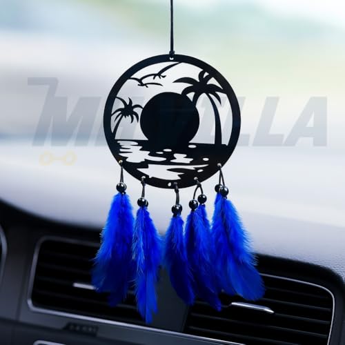 Image of Dream Catcher Car Hanging Handmade Hanging Wall Hangings, Home Decor Garden, Car, Outdoor, Bedroom Pack of 1 (NATUR-CAR-HANG-01)