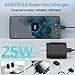 2-Pack Fast Type C Charger, Type C Charger Fast Charging Block with 4FT USB C Cable Compatible with S24U/S23/S22/S21/S20/i Phone 16/15 (Black) (for Samsung 25W)