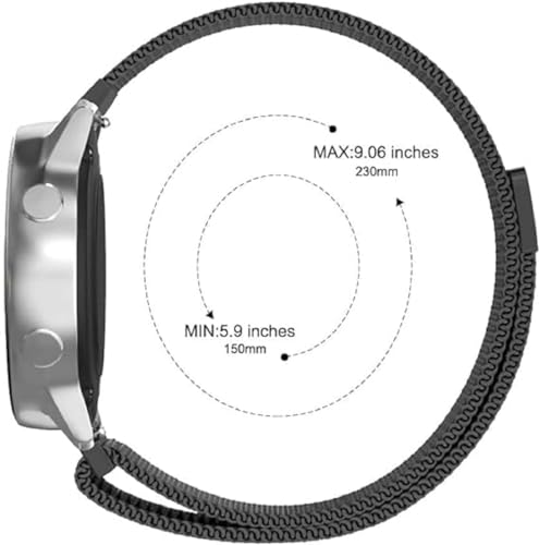 Image of 22 MM Strap, Compatible with Galaxy Watch 3 45mm /Sam-sung Galaxy Watch 46mm /Gear S3 Frontier /Classic Band, 22mm Stainless Steel, Metal Strap for Galaxy Watch 46mm Smartwatch