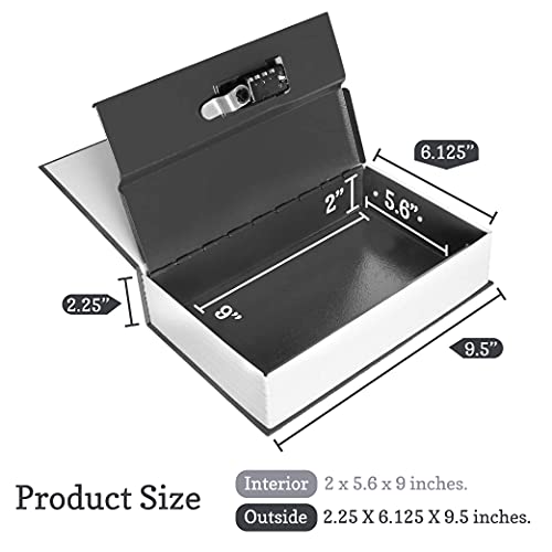 Diversion Book Safe By Funderstood, Safe Lock Box, Book Safe With Combo Lock, Portable Metal Safe Box, Book Safe, Secret Book Hidden Safe, 2.25” X 6.125” X 9.5” (Combo Lock, Dracula) #TOP5
