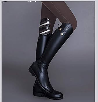 Amazon | 乗馬用品 本革 乗馬ブーツ 牛革 ブーツ 長靴 乗馬用