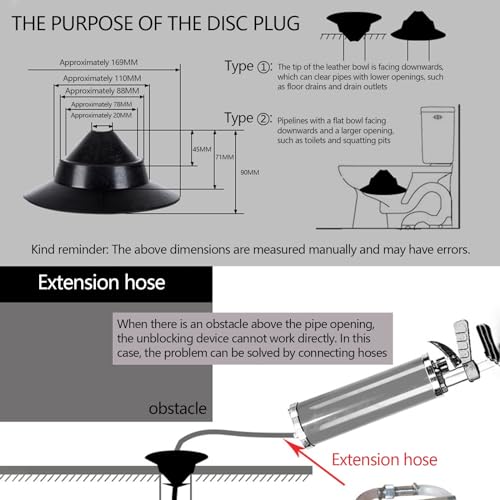 Image of Portable High Pressure Kinetic Toilet Plunger,Air Drain Blaster Pump,with Visual Barometer air Plunger Drain Clog Remover Sink, air Pump for drains,Sink Pump Plunger