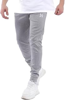 بنطلون رياضي مفرود للرجال، رمادي فاتح، pf01