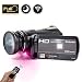 2019 Video Camera Vlogging Camera for YouTube, 1080P FHD 30FPS WiFi Full Spectrum Camcorder, Night Vision Paranormal Investigation Ghost Hunting Camera with 18X Digital Zoom (2 Batteries Included)