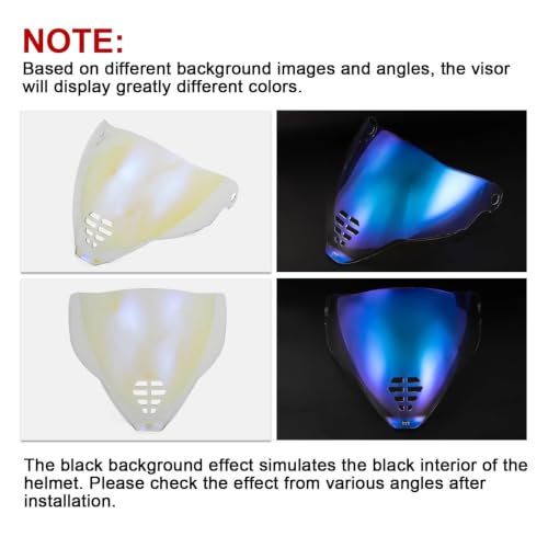 Image of PSLER Shatterproof Helmet Visor for Icon Airflite IC-06,Transparent Blue