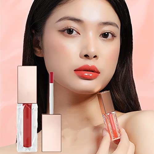 ملمع شفاه سائل غير لامع من بوسيشي، ملمع شفاه سائل مرطب شفاه شفاف توت ثلجي كريستال ملمع شفاه زجاجي خفيف للماء بلون شفاف يدوم طويلا لا يبهت (#05)