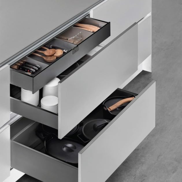 Rely-on || Slim Tandem Box for Drawer System With Soft Close Load Capacity Upto 40 Kg | Grey Wood | Depth 500mm || (6 x 20 in)-image-8