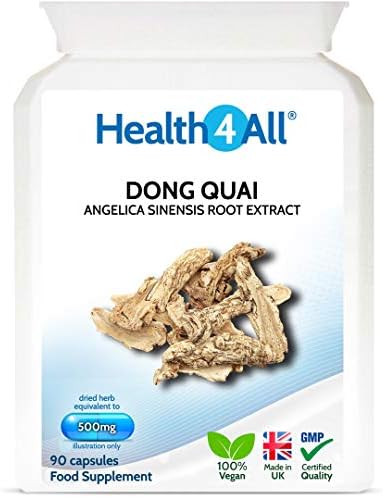 Dong Quai 500mg 90 Capsules (V) (not Tablets) Angelica Sinensis - Female  Ginseng. Vegan. Made in The UK by Health4All : Amazon.co.uk: Health \u0026  Personal Care