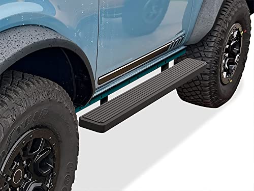 Estribos de Acero Inoxidable Negro APS 6in para Ford Bronco miniatura 4