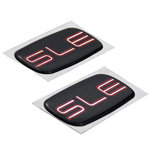 dgea Pair SLE Nameplate Emblem 15036134 Decal Badge Sticker Fit for 1995-2007 Suburban Sierra Yukon (Silver Black)