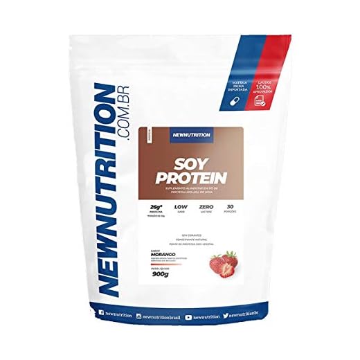Proteína Vegetal de Soja Isolada 900g Morango NewNutrition