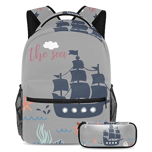 Sac à dos confortable Nautical Ocean pour alléger les fournitures scolaires