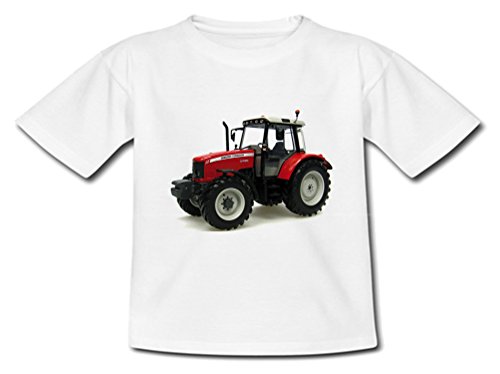 YONACREA - T-Shirt Bébé - Tracteur Rouge - 6 Mois