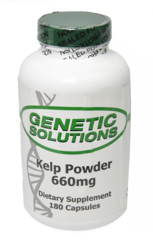 Iodine Supplement-Natural Kelp Powder, 660mg, 180 Capsules, Fatigue Solution and Support's Healthy Thyroid Function
