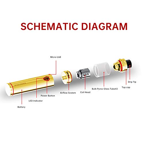 Genuine-SMOK-Stick-P25-E-Cigarette-Vape-Starter-Kit-3000mah-with-2ml-Tank-Atomiser-No-Nicotine-Gold