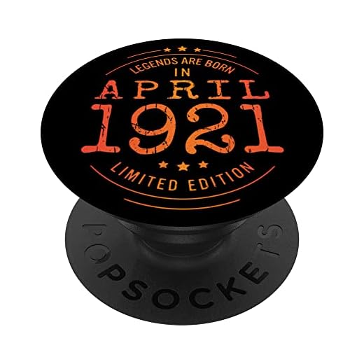 Cumpleaños Abril 1921 Edición Limitada Regalo April Legend PopSockets PopGrip Intercambiable