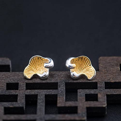 Boucles d'oreilles ginkgo style classique pour soirées et quotidien