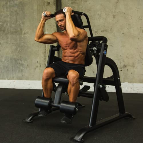 Ab Coaster The Vertical Crunch - Complete Core Training Machine, Adjustment Free Design, Abdominal Crunch Equipment, Plate Loaded Resistance, Space Saving Design Silver - Thumbnail 4