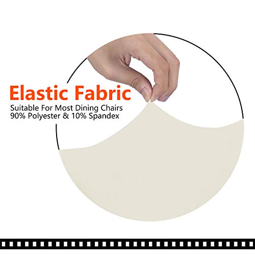 Image of SARAFLORA Ivory Office Chair Covers Stretch Washable Computer Chair Slipcovers for Universal Rotating Boss Chair Middle Size