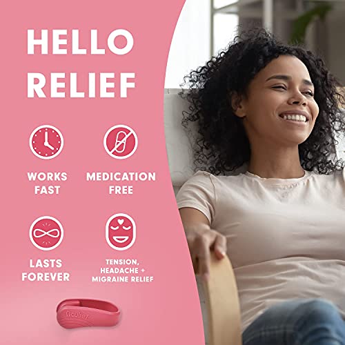 Aculief - Award Winning Natural Headache, Migraine, Tension Relief Wearable – Supporting Acupressure Relaxation, Stress Alleviation, Tension Relief And Headache Relief - 2 Pack - (Pink, Regular) #TOP2
