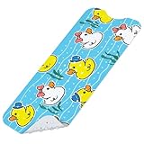 Alfombra de baño Ducha Antideslizante Bañera 100 x 40 cm con 200 Ventosas Fuertes para Infantil Niños, sin BPA, Lavable a Máquina - Pato