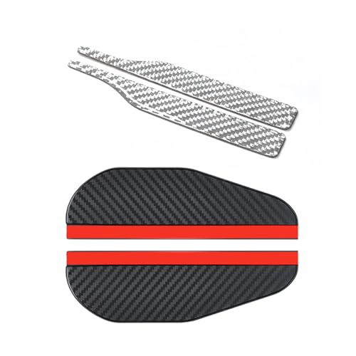 EUYKQNOI 2 PCS Autocollants Voiture Anti-Collision,Stickers Voiture en Fibre Carbone Brillante et Décoration Voiture pour Décorati,Accessoires Voiture pour...