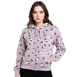 Maschinenwäsche: Für die besten Ergebnisse waschen Sie diesen SANRIO Hoodie kalt mit einer Ladung ähnlicher Farben und trocknen Sie ihn bei niedriger Temperatur für eine einfache Pflege.