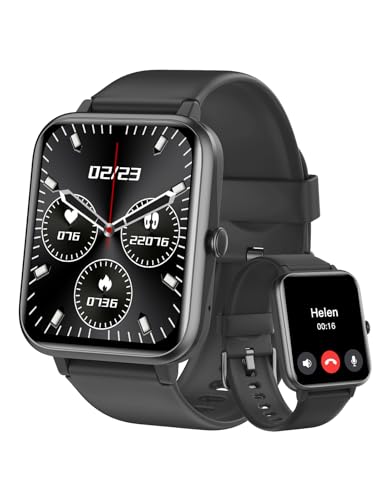 HUAKUA Smartwatch 1,85 Zoll Touchscreen mit Bluetooth Anrufe für...