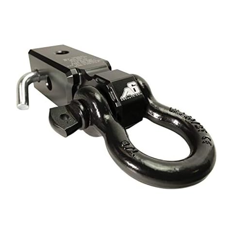 Agency 6 Recovery Shackle Block Assembly 2.5 INCH Double Hole, Black - Hitch Receiver Block - Proudly Made in The USA Cover
