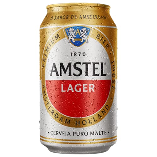 Kit Com 12 Unid. Cerveja Lager Amstel Lata 350 Ml