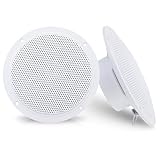 5.25” Dual Waterproof Marine Speakers - 100W 4Ohm Outdoor Car/Boat Radio Stereo Speakers Waterproof/Weather Proof Marine Stereo Speakers System Pair - Mounting Kit, Speaker Wire, Grill- Pyramid MDC6