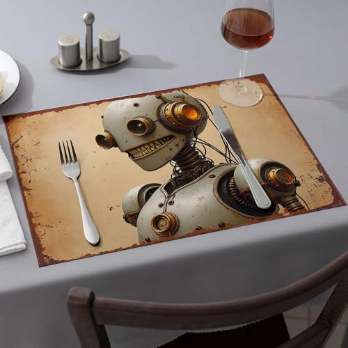 Sets de table robot vintage pour égayer les repas en famille - 2